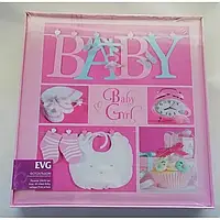 Фотоальбом EVG 20sheet Baby collage Pink w/box (UA) з анкетою, 20 самоклеючих листів, українською мовою