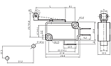 MSW-03-25 Кінцевий вимикач з штовхачем, фото 2