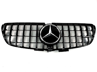 Решітка радіатора Mercedes w447 V-Class (19-22) стиль AMG GT Panamericana (чорний глянц)