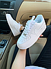 Жіночі кросівки Nike Air Force 1’07 White One Взуття Найк Аїр Форси низькі білі шкіряні, фото 2