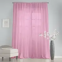 Рожевий тюль шифон вуаль. Однотонний тюль рожевого кольору в спальню, зал, вітальню