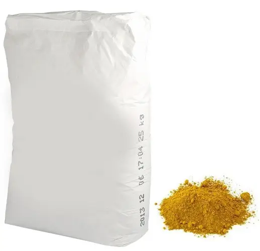 Пігмент жовтий темний залізоокисний 25 кг (витрата 1-5% від маси зв'язувального)