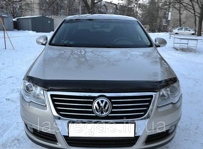 Мухобойка, дефлектор капота Volkswagen Passat B-6 2005-2010 (Sim)