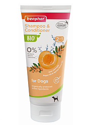Шампунь-кондиціонер Beaphar Bio (Біфар Органічний, з оліями органи/абрикосу, гелем алоє вера ) 200мл