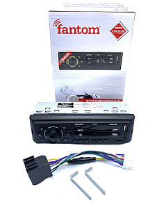 Автомобільна магнітола Fantom 1 DIN FM Black Green USB підсил. кач.звуку Bluetooth 4x40W (FP-312G)