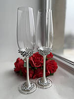 Весільні бокали ручної роботи для шампанського