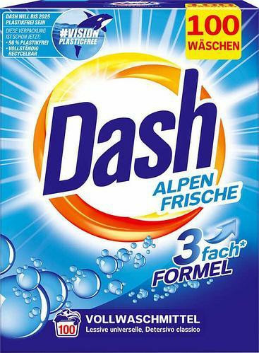 Пральний безфосфатний порошок для білої та кольорової білизни Dash Vallwaschmittel 100 прань