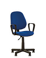 Офисное кресло для персонала с регулировкой высоты и наклона спинки FOREX GTP V-15 синий кожзам