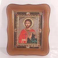 Икона святой мученик Евгений,
лик 10х12 см, в светлом деревянном киоте с камнями