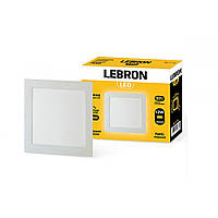 Встроенный LED светильник 12W Lebron L-PS-1241 166x166x19mm 4100K 850Lm угол 120 °