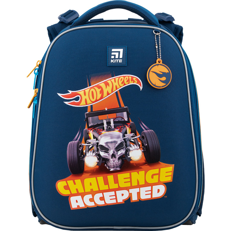 Рюкзак шкільний каркасний Kite Education Hot Wheels HW22-531M 1000 г 38х29х16 см синій