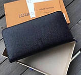 Чоловічий гаманець Louis Vuitton (60017) black Lux, фото 2