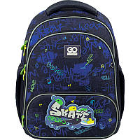 Рюкзак шкільний GoPack Education каркасний 597 Skate Crew GO22-597S-4 830 г 38x28x15 см синій