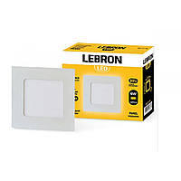 Встроенный LED светильник 6W Lebron L-PS-641 120x120x19mm 4100K 420Lm угол 120 °