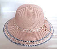 Шляпа пляжная Fashion (58 см) розовая