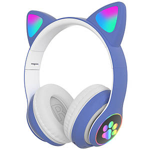 Бездротові навушники Cat STN-28 накладні bluetooth дитячі з мікрофоном AUX AUX Синій