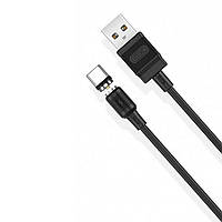 Магнітний кабель для зарядки XO NB187 USB - Type C | 5V, 2.1A (Max) | 1 м | чорний