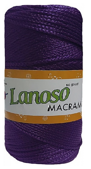 Macrame PP Lanoso(2-3мм)-944 слива (160м), фото 1