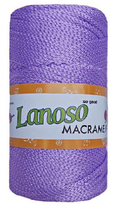 Macrame PP Lanoso(2-3мм)-947 бузковий (160м), фото 1