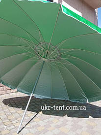 Парасоля торгова 3,5 метра,срібло ,16 спиць,клапан