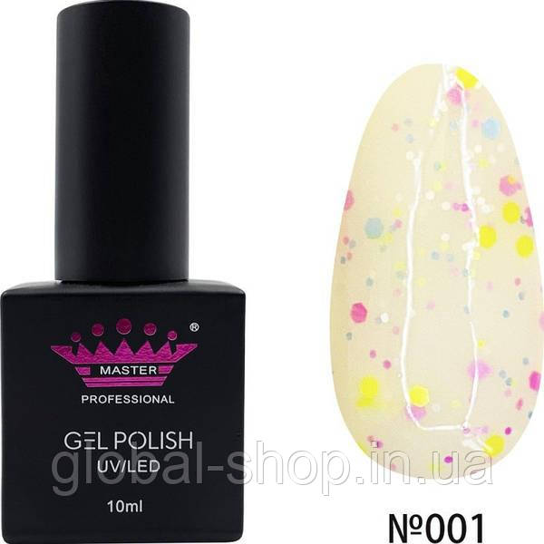 Гель-лак MASTER PROFESSIONAL CONFETTI 10 мл, 3 кольори