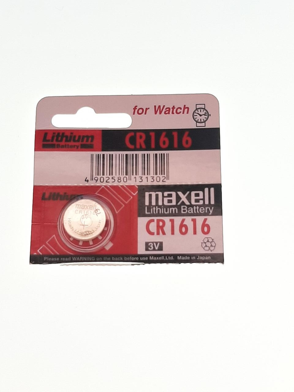 Батарея для годинника. Maxell CR1616 3.0 V 55mAh 16x1.6mm Літієва