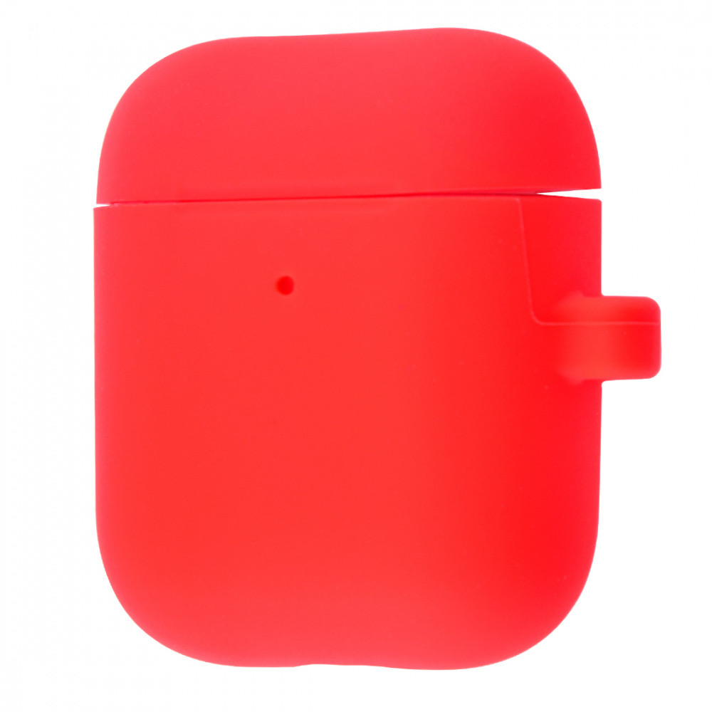 Чехол Silicone Case Slim with Carbine for AirPods 2 red
