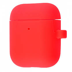 Чехол Silicone Case Slim with Carbine for AirPods 2 red