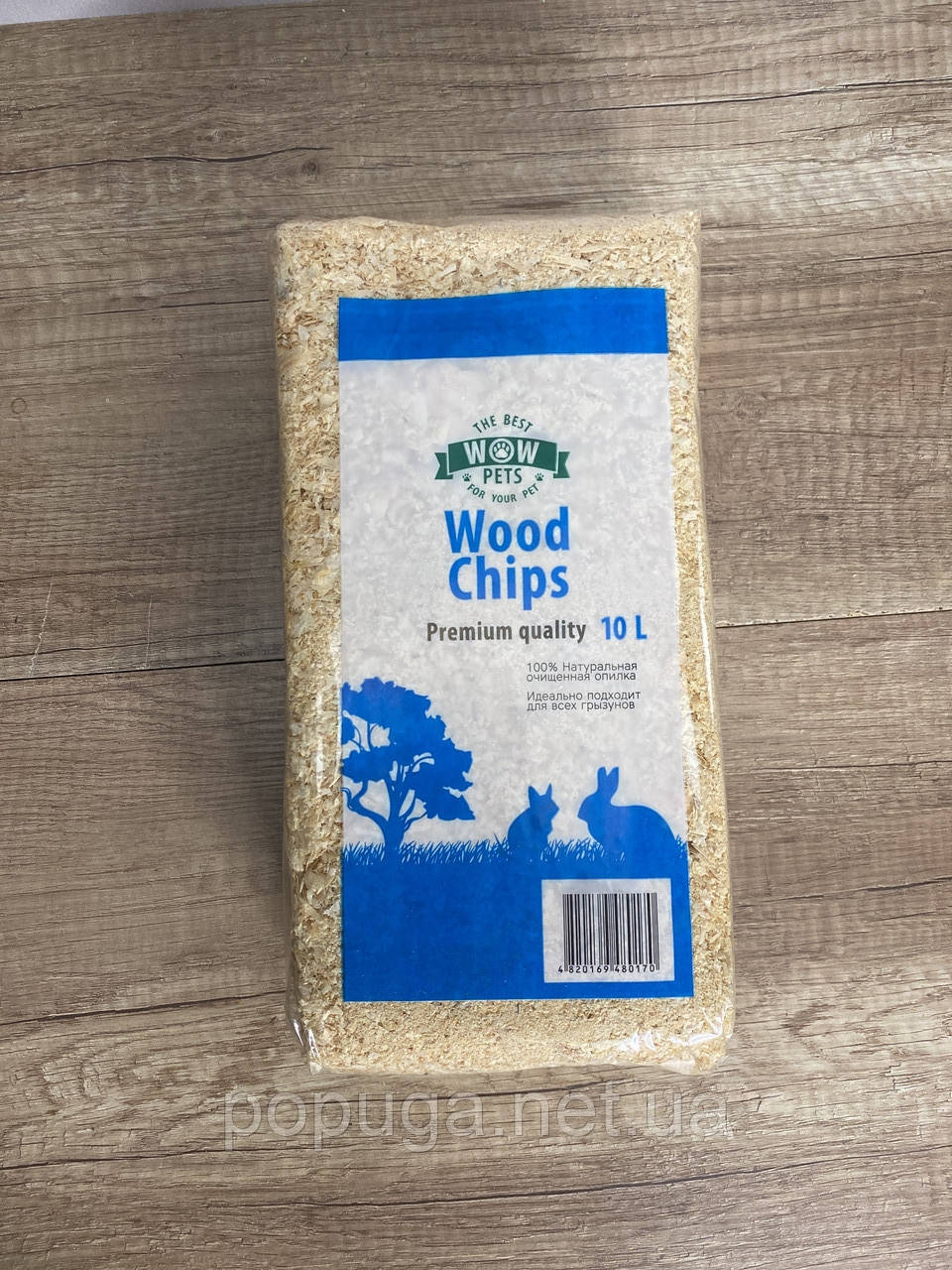 Опилки для гризунів Wow Pets Wood Chips 10l