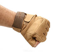 Тактичні рукавички короткі L Пескові