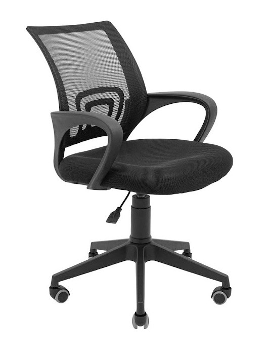 Крісло офісне комп'ютерне сіткове Спайдер Ю - Пластик / Піастра Чорне, сітка чорна Richman, фото 1