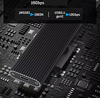 Зовнішня кишеня для M2 SSD NVMe PCIe USB 3.1 Type-C Blueendless 2803N Original, фото 7