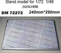 Подставка для моделей авиации. Тема: Стоянка самолета, бетонка ( 290x240 мм)