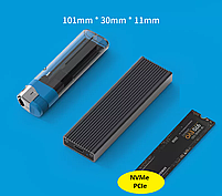 Зовнішня кишеня для M2 SSD NVMe PCIe USB 3.1 Type-C Blueendless 2806N Original, фото 3