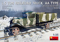 Сборная модель: 1,5-тонный железнодорожный грузовик типа AA (Miniаrt 35265) 1:35