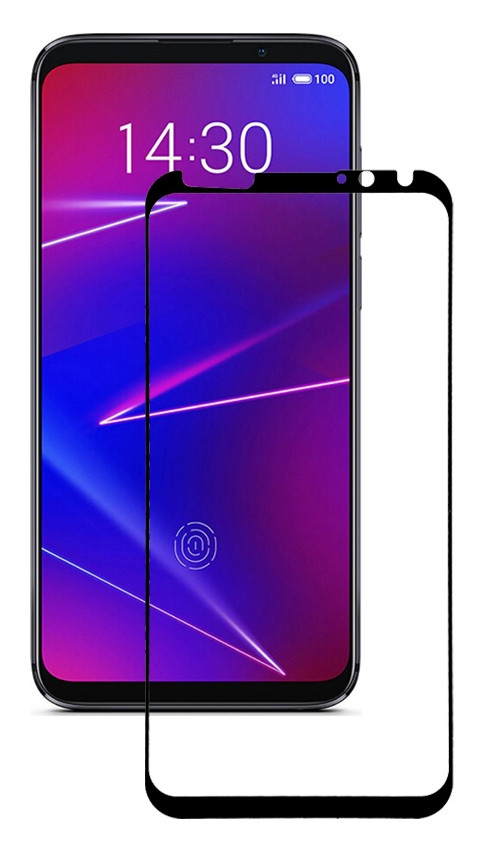 Захисне скло 5D ПОВНИЙ КЛЕЙ для Meizu 16 16X чорне
