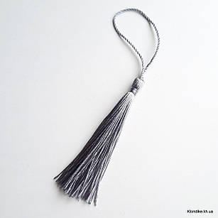 Декоративные кисточки из ниток шёлковые 9 см, цвет - Сірий