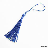 Декоративные кисточки из ниток шёлковые 9 см, цвет - Светло-синий (5 шт.)