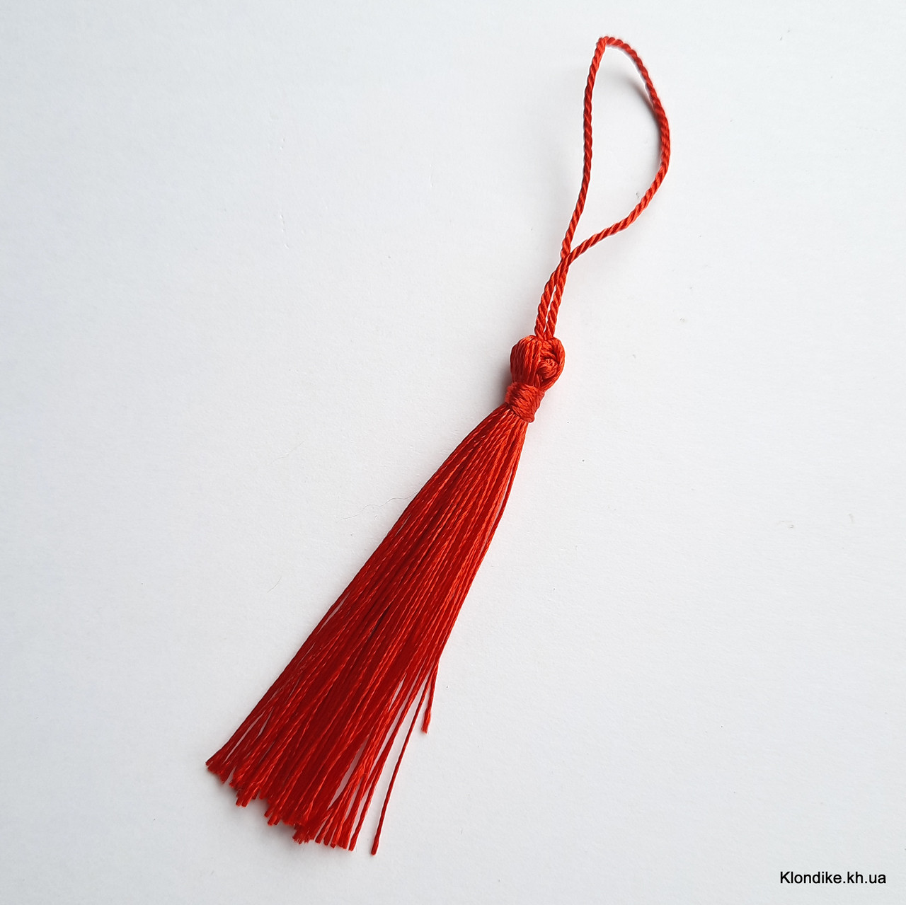 Декоративные кисточки из ниток шёлковые 9 см, цвет - Червоний