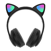 Бездротові навушники Cat STN-28 накладні bluetooth дитячі з мікрофоном AUX Чорний, фото 3