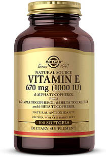 Solgar Vitamin E 670 mg 1,000 IU 100 гелевих капсул