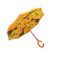 Детский зонт-наоборот Up-Brella Dinosaur World Оранжевый MB