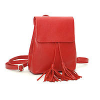 Компактный кожаный женский рюкзак-сумка, цвета в ассортименте