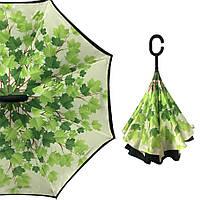 Зонт обратного сложения Up-Brella Листья Зеленый (2907-13259) MB