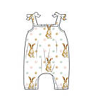 Муслін жатий цифровий друк "Кролики з кольоровим горохом" на білому тлі № МЦ 1-034, фото 8