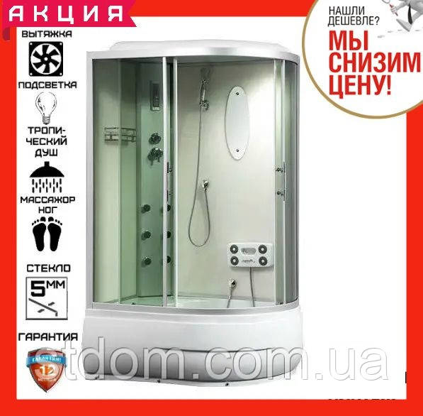 Гідромасажний бокс 120x85 смс глибоким піддоном AquaStream Classic 128 HW L душова кабіна