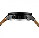 Хороший класичний наручний годинник механічний чоловічий на шкіряному ремінці з автопідзаводом, фото 2