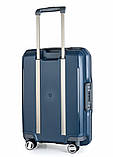 Валіза ручна поклажа S поліпропілен синя 55х40х20/38л/3.1кг/Airtex 226, фото 2