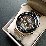 Тактичний срібний наручний кварцовий армійський годинник skmei з металевим ремінцем, фото 6