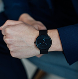 Крутий наручний кварцовий годинник з металевим браслетом з японським механізмом чорний, фото 4